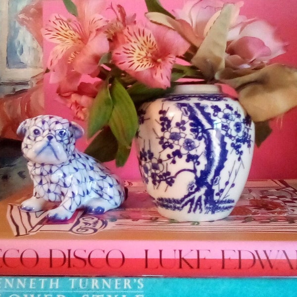 Blue and White Vase Etsy