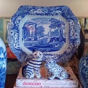 Spode Blue Italian Dinnerware Collection Rectangular Vegetable Dish
