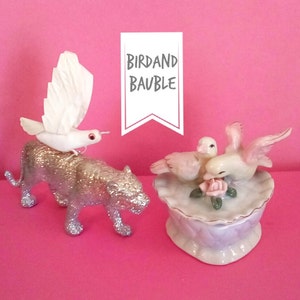 Vintage Birds/Dove Trinket Box