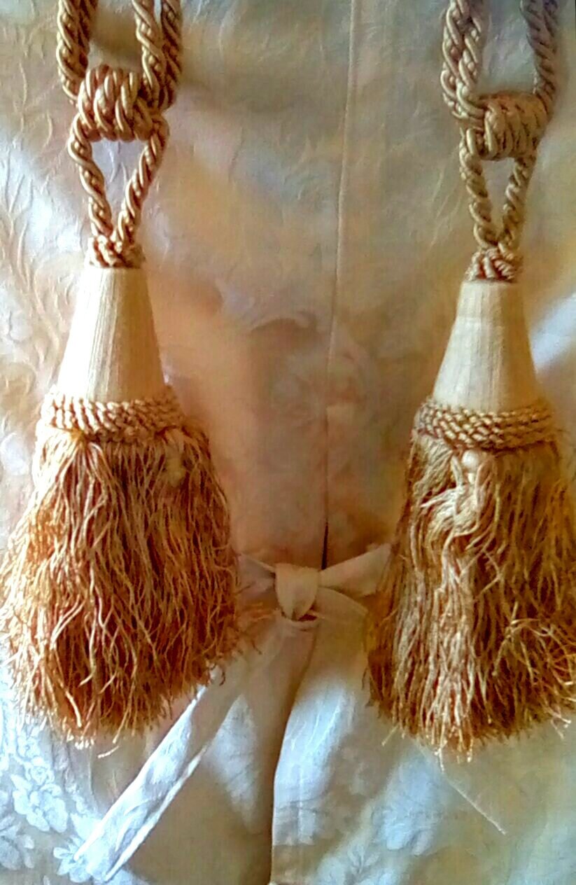 Two Large Gold Tassels/tasseled Curtain Tie Backs/drapery Etsy