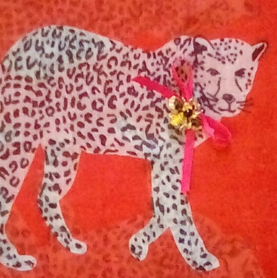 Jaguar/Panther/Cheetah Infinity Scarf in Orange