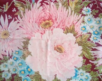 Vintage Chintz Floral Fabric/ Vintage Floral Pillowcase