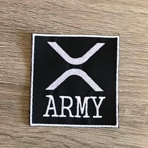 XRP army patch, crypto patch, cryptocurrency patch, XLM, XRP, Lobstr, blockchain patch, ripple, ethereum, btc, bitcoin