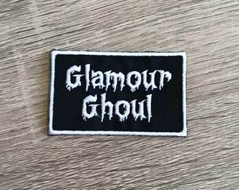Glamour ghoul embroidered patch, glamour girl, funny patch, gothic patch, punk patch, backpack patch, sarcastic patch