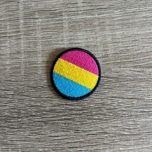 Pansexual embroidered patch, pansexual badge, pansexual patch, gift under 10, gift for him, gift for her, LGBTQ patch, love is love bisexual