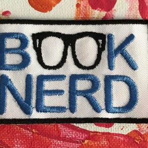 Book nerd patch, nerd patch, book patch, I love books, nerd gift, gift under 10, nerdy gift, got book, gift for him, gift for her, geek gift
