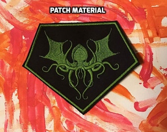 H.P. Lovecraft patch, Cthulhu embroidered patch/applique, octopus, Cthulhu wars, eye of Cthulhu, gift under 10, teen gift, horror gift