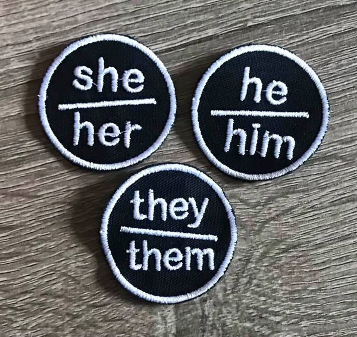 They Them Pronoun Patches Pronoun Badges Personal Pronouns - Etsy