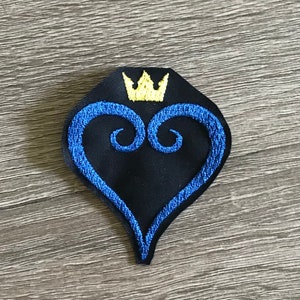 Kingdom hearts logo patch, gamer patch, KH patch, Sora, nintendo, keyblade, riku, gift under 10, square enix, gift for her, gift for him