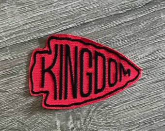 KC kingdom patch, Kansas City patch, arrowhead patch, kansas city football patch, gift under 10, gift for him, NFL patch, Mahomes