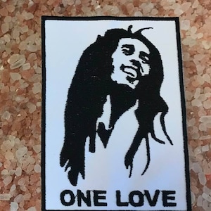 Bob Marley patch, one love patch, reggae patch, rasta patch, gift for him, gift under 10, bob marley gift, music patch, I shot the sherriff