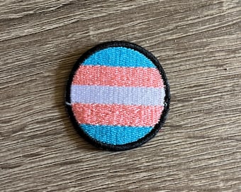 Transsexual embroidered patch, trans badge, transgender patch, gift under 10, gift for him, gift for her, LGBTQ patch. love is love bisexual