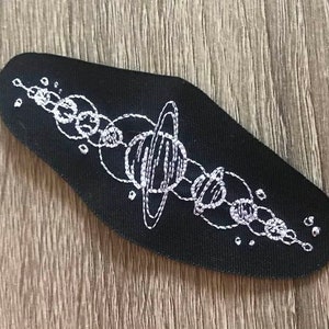 Galaxy patch, celestial patch, planets patch, embroidered constellation patch, full moon patch, gift under 10, gift for her, vintage moon