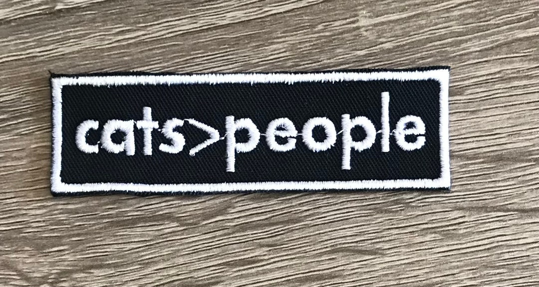 Cats People Patch, Funny Cat Patch, Sarcastic Patch, Gift Under 10
