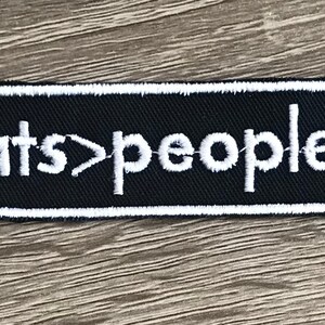 Cats &gt; people patch, funny cat patch, sarcastic patch, gift under 10, cats are better patch, love cats patch, gift for her, gift for him