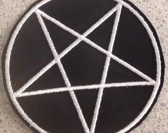 Pentagram patch, wiccan, wicca, witchcraft, occult patch, gothic patch, witchy patch, punk patch, pentacle patch, inverted pentagram