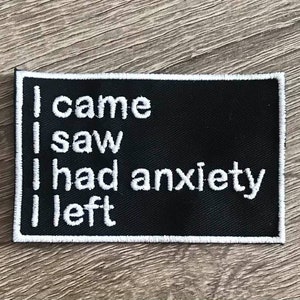 Social anxiety patch, anxiety patch, funny patch, sarcastic patch, anti-social patch, gift under 10, gift for him, gift for her