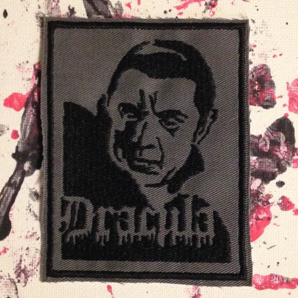 Dracula patch, vampire patch, horror gift, Count Dracula, Universal monsters, gift under 10, vampyre, Bela Lugosi, retro dracula patch