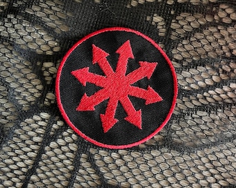 Chaos wheel patch, chaos star patch, warhammer, 40k, chaos sphere, gift for him, gift for her, gift under 10, anarchy patch