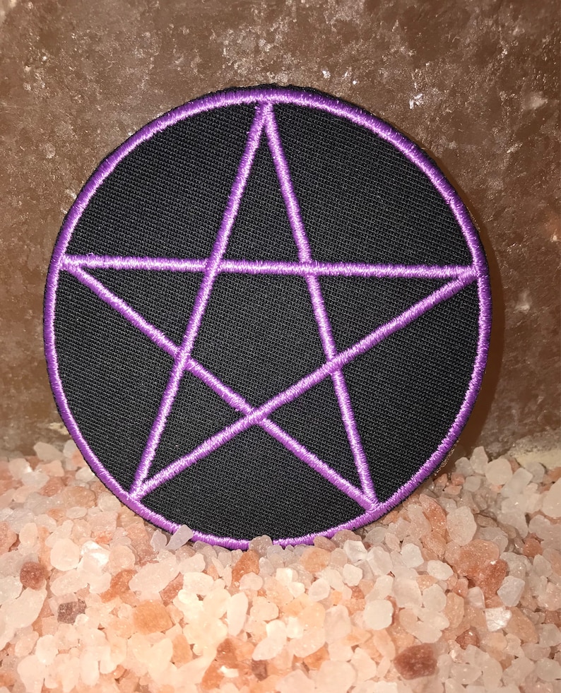 Pentagram patch inverted pentagram witchcraft occult patch wiccan witchy patch wicca punk patch pentacle patch gothic patch