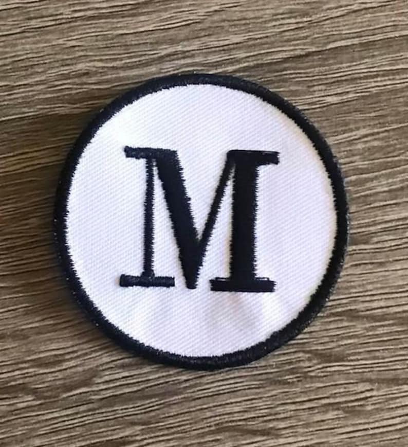 FREE SHIPPING Custom Monogram Initial Patch, Iron on or Sew on Initial ...