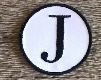 FREE SHIPPING Custom monogram initial patch, iron on or sew on initial patch, 2" Round Patch, for jackets, bags, backpacks, vests, hat patch