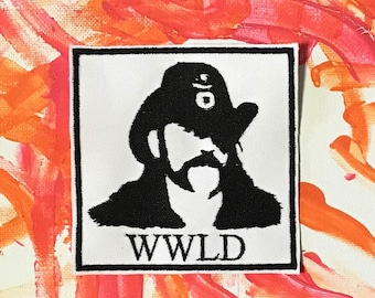Lemmy kilmister patch, Motorhead patch, Lemmy patch, heavy metal patch, WWLD, gift under 10, rock patch, Ace of spades, musician patch