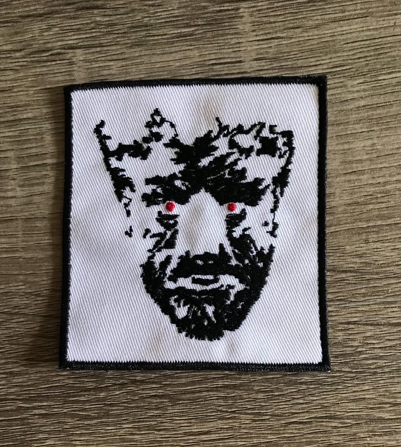 Wolfman patch, werewolf patch, Universal monster, Dracula, Frankenstein, The Bride, gift under 10, horror patch, Lon Chaney, classic horror Black on white