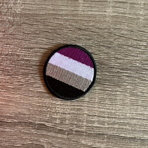 Asexual embroidered patch, asexual badge, gift under 10, gift for him, gift for her, LGBTQ patch, ace badge, ace pride patch
