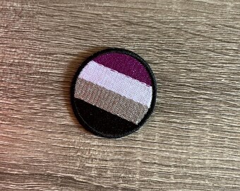 Asexual embroidered patch, asexual badge, gift under 10, gift for him, gift for her, LGBTQ patch, ace badge, ace pride patch