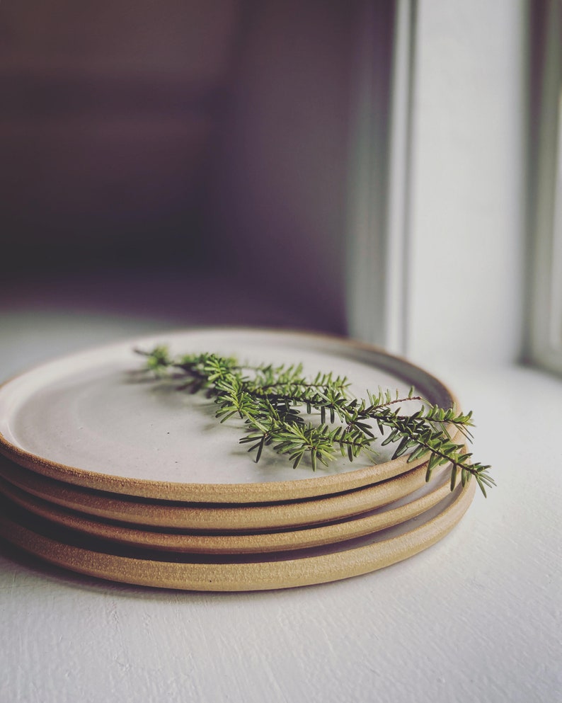Dinner Plate Wheel Thrown Stoneware Salt Glaze Etsy