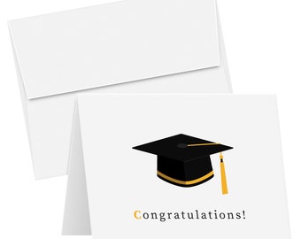 Congratulations! Graduation Cards – Class of 2024 Graduates, Appreciation, Congrats Fold Over Greetings | 4.25 x 5.5 | 25 per Pack