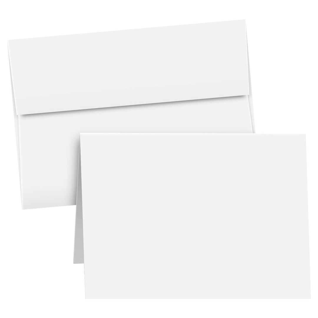 50 Greeting Cards Set Blank White 4.5 X 6 Cards Etsy