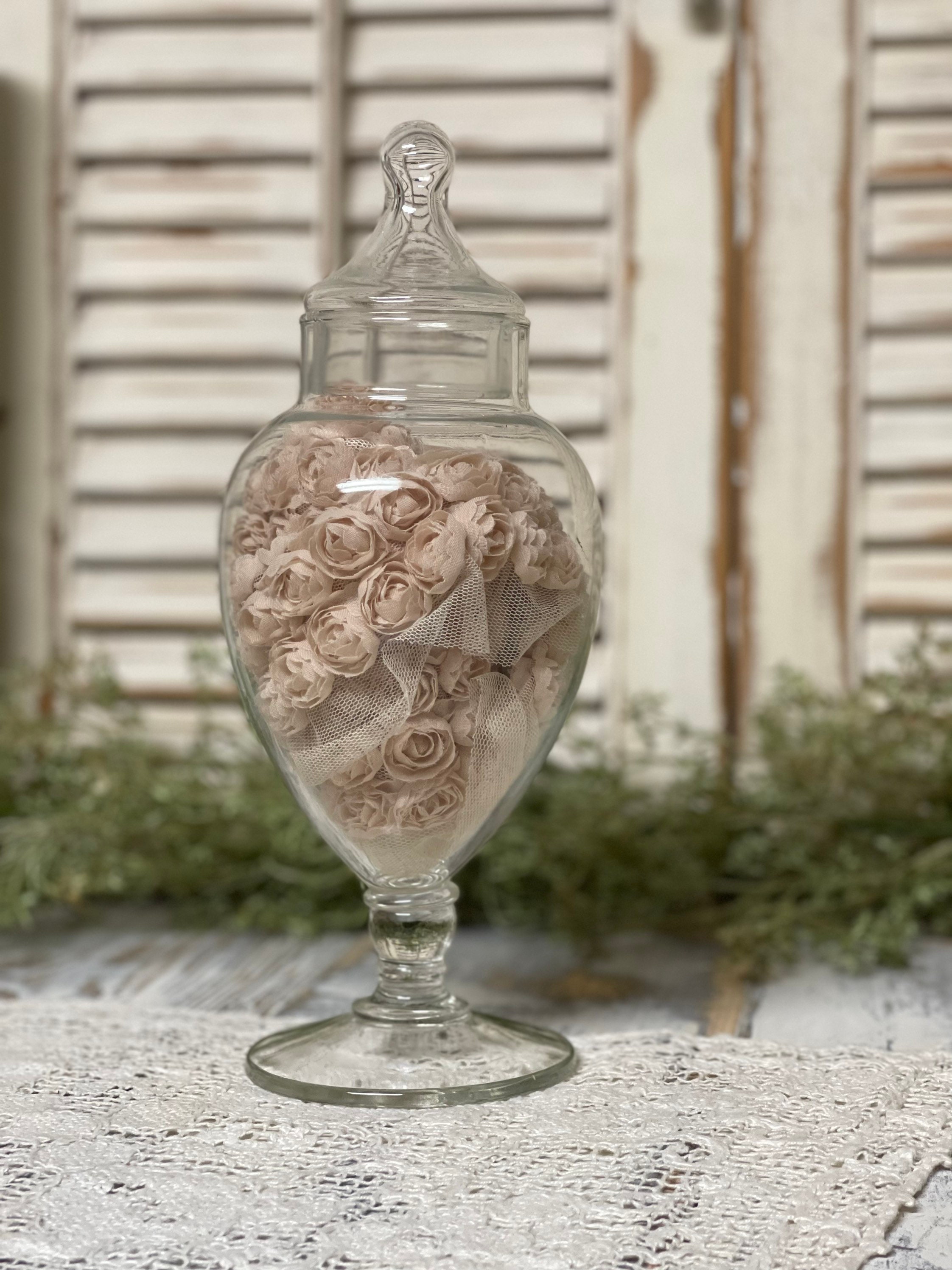 Large glass apothecary jar