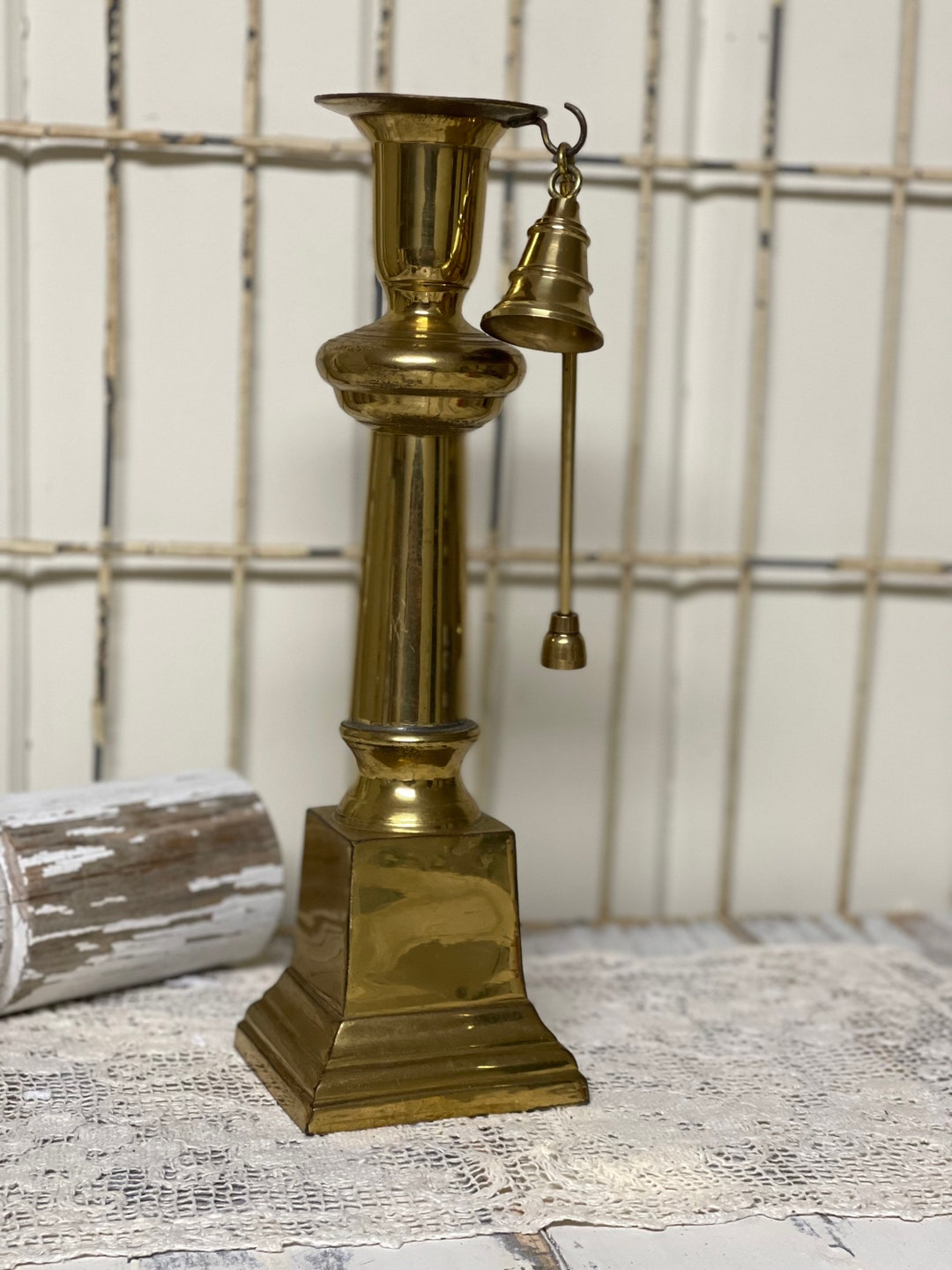 Brass Candlestick Holder/ Vintage/ Antique/ Victorian/ Cottage/ Candle