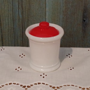 Vintage Milk Glass Lidded Honey Jar ~ White Glass Honey Jar ~ Milk Glass Jam Jar ~ White Glass Jelly Jar ~