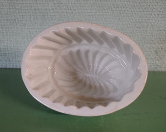 Vintage Ironstone Food Mold ~ White Ironstone Mold ~ Ironstone Pudding Mold ~ Decorative Ironstone Mold ~ Farmhouse Decor