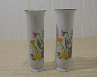 Mauve Porcelain Vase Aqua Vintage Andre Richard Blue White
