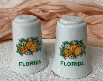 Vintage Florida Salt And Pepper Shakers ~ Florida Oranges Salt And Pepper Shakers ~ Florida Festival  ~ By Carrib Florida S & P Shakers