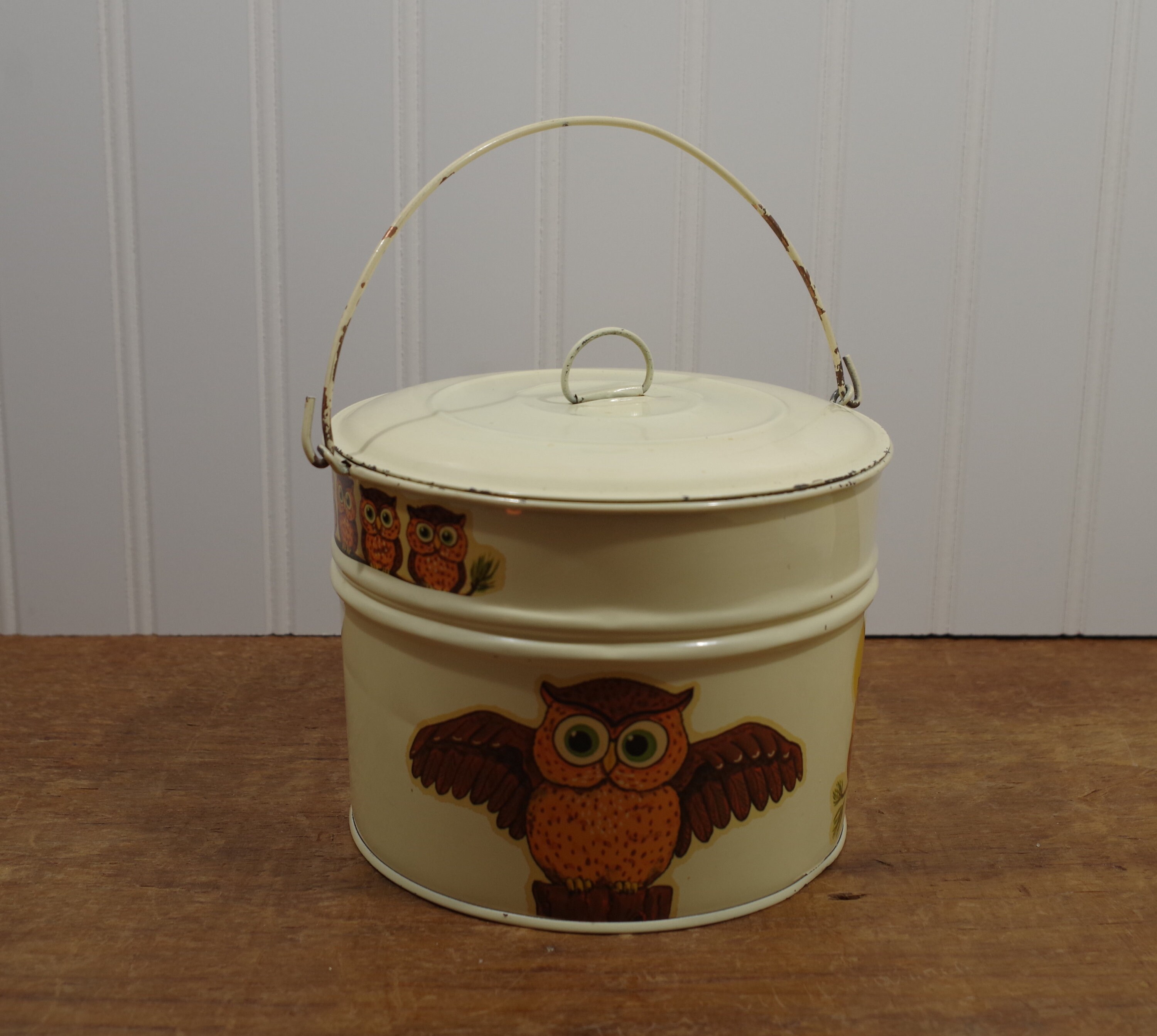Antique Primitive Small Tin Berry Bucket Child's Lunch Pail with Lid - Ruby  Lane