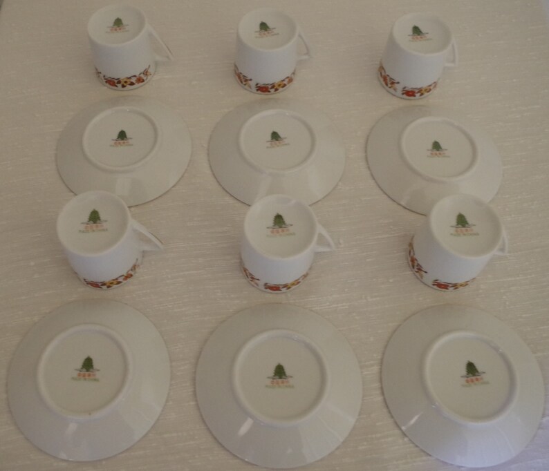 Vintage Tea Cups Made in China Set of 6 Porcelain Tea Etsy