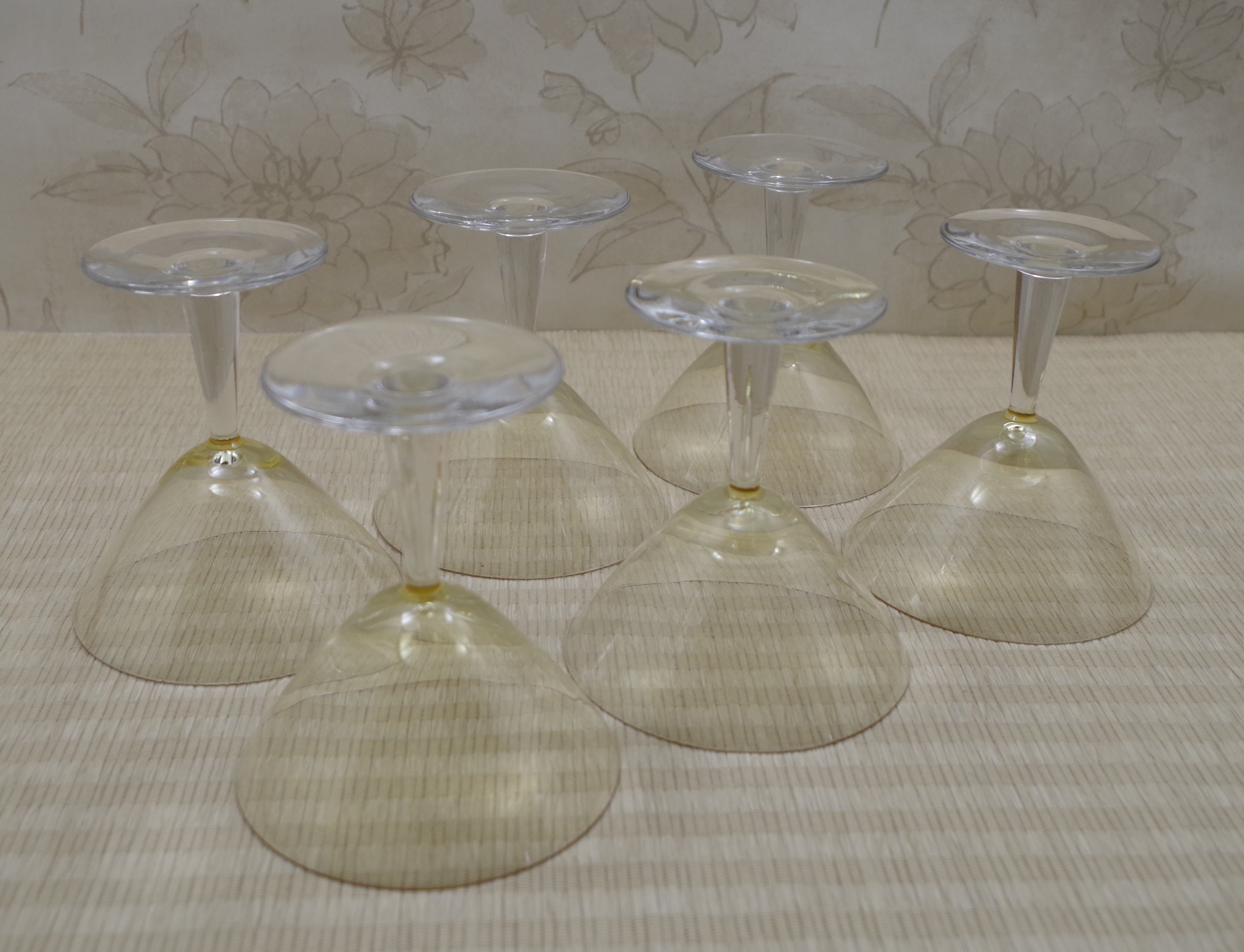 Vintage Stemware Yellow Glass Stemware Vintage Barware Etsy