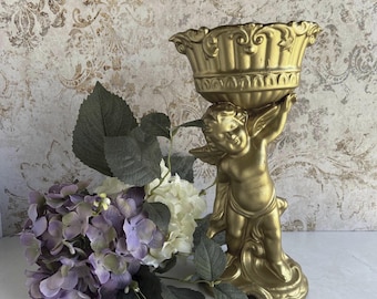 Vintage Rubens Originals Cherub Compote Vase ~ Made In Japan