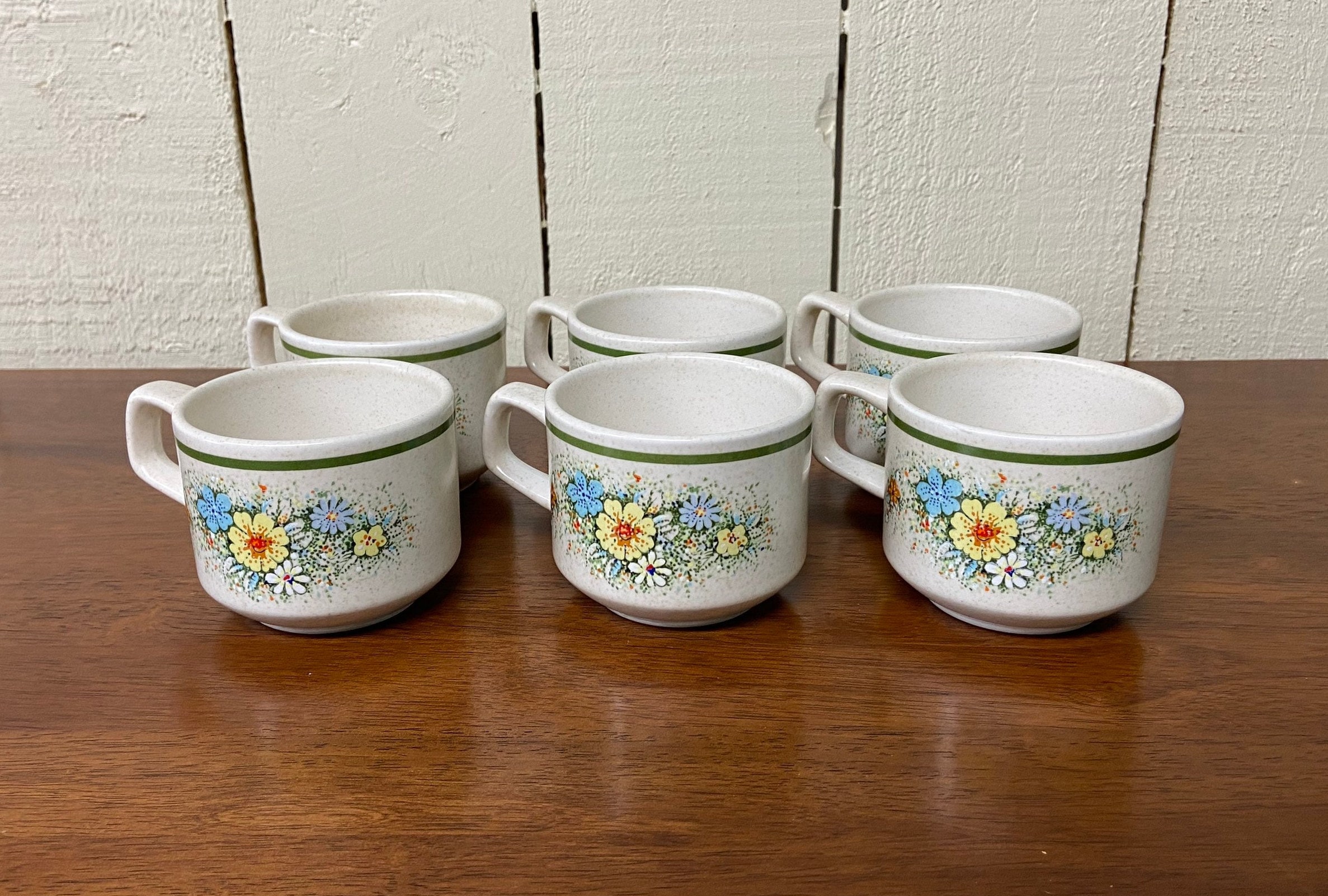Temperware Quakertown Coffee Mugs Saucers Lenox TemperWare Vintage