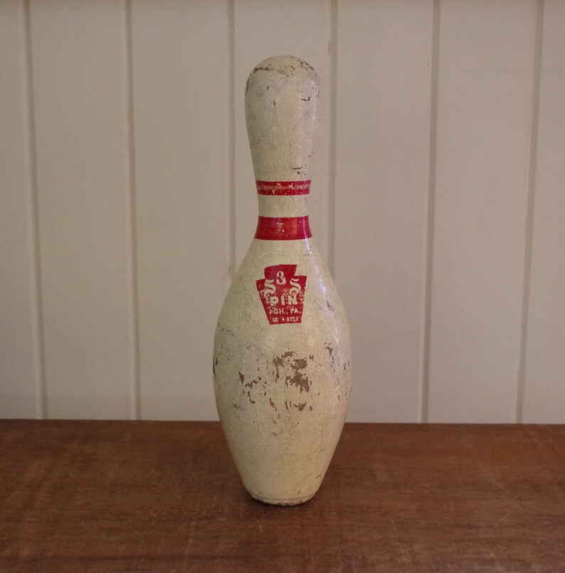 Vintage Bowling Pin 15 S S Bowling Pin Pittsburgh Etsy