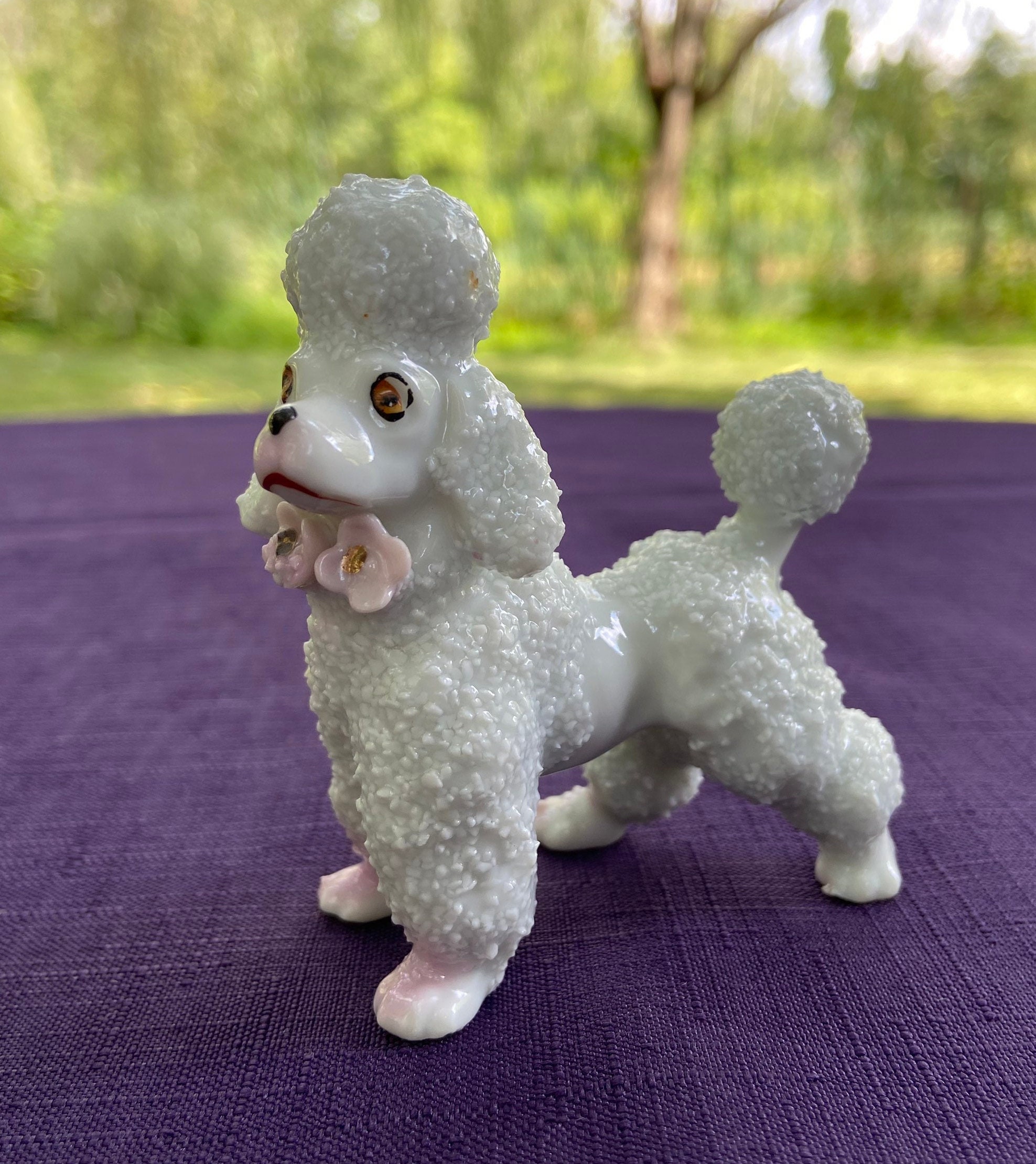 Vintage Italian 1950's Mid Century Spaghetti ceramic poodle band 6 figurines campestre.al.gov.br