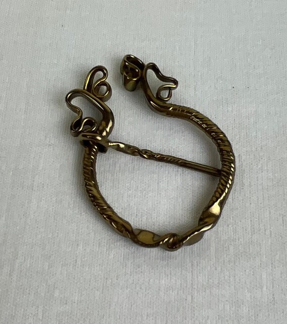 Vintage Celtic Broach ~ Solid Bronze Celtic Swan … - image 5