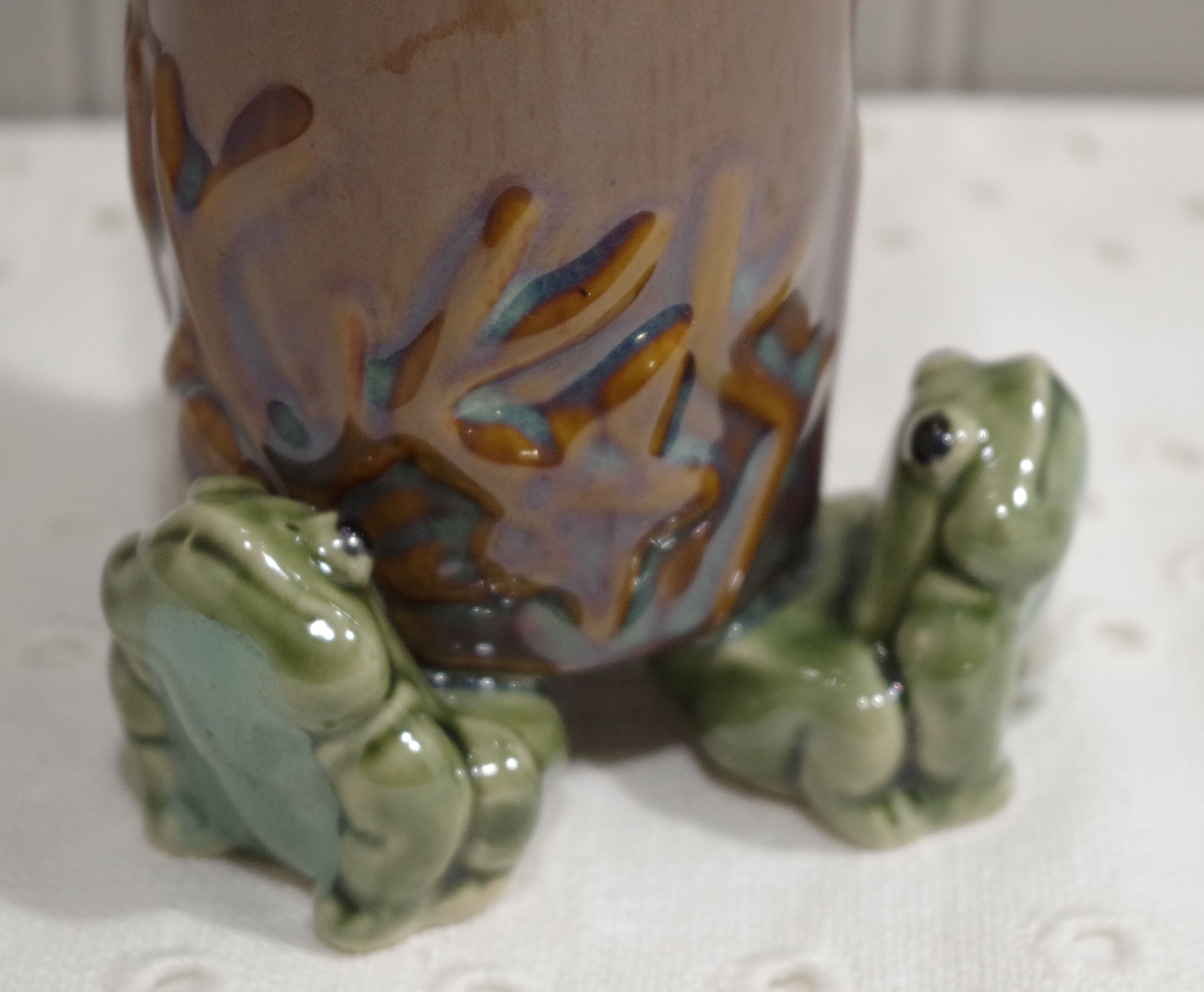 Vintage Majolica Frog Vase Majolica Frog Vase Frog Trio | Etsy