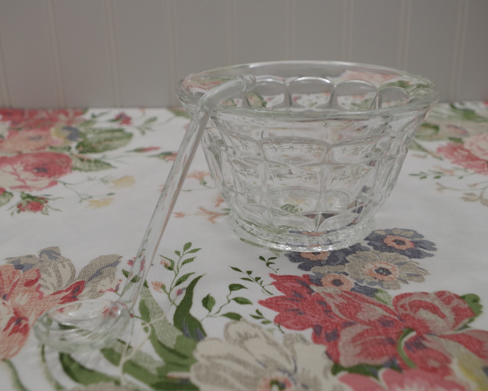 Vintage Condiment Bowl With Glass Spoon Glass Seashell Spoon Etsy