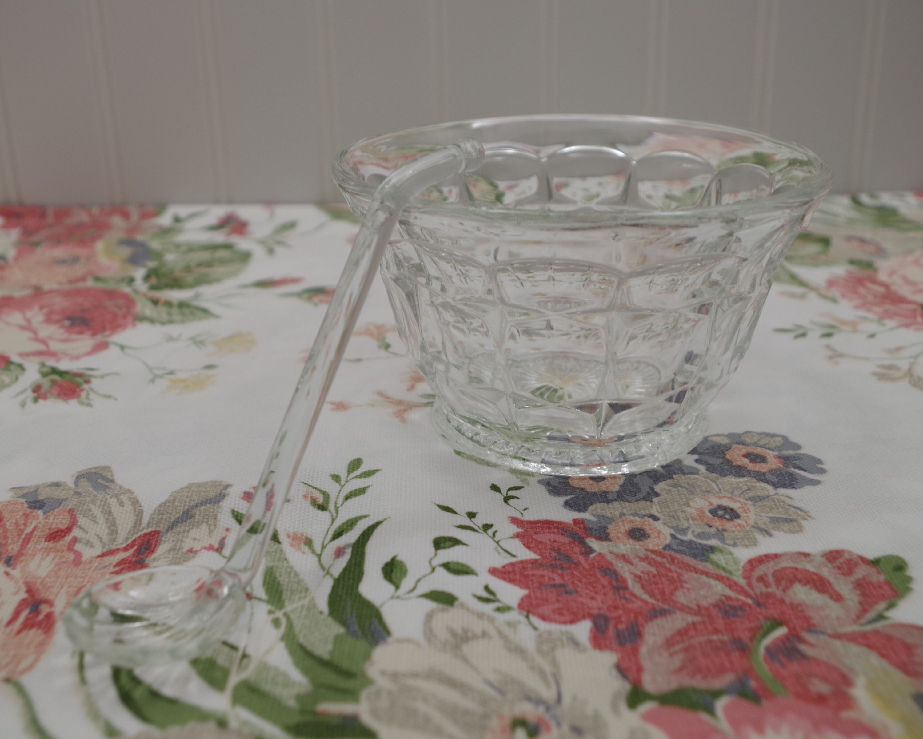 Vintage Condiment Bowl With Glass Spoon Glass Seashell Spoon Etsy